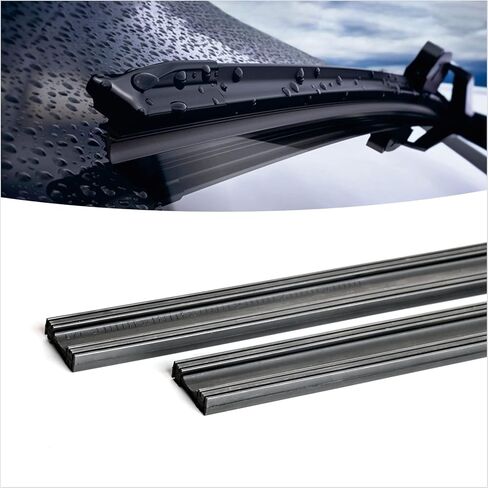 26 بوصة 4 قطع استبدال شفرات ممسحة الزجاج الأمامي لهوندا تويوتا سوبارو نيسان لكزس تيسلا لشرائط النوافذ بدون إطار ممسحة الزجاج الأمامي شرائط مطاطية لشاحنة الدفع الرباعي فان سيليكون in Kuwait