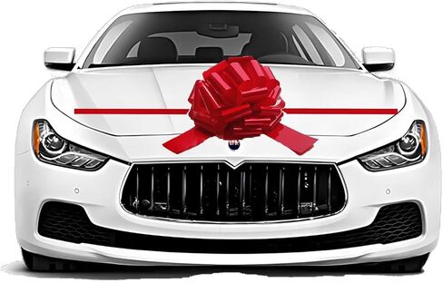 Large Car Bow Big Gift Bow Giant Bow for Car and New Houses,Red,24 inch,1pc in Saudi Arabia