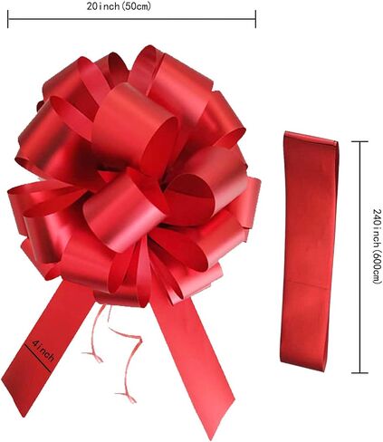 Large Car Bow Big Gift Bow Giant Bow for Car and New Houses,Red,24 inch,1pc in Saudi Arabia