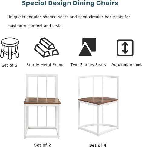 مجموعة طاولة طعام مدمجة تتسع لـ 6 أشخاص، سطح طاولة وكراسي من الرخام الصناعي، ومقاعد على شكل مثلث، ومساند ظهر شبه دائرية، وأثاث مطبخ حديث لزاوية الإفطار مكون من 7 قطع لحجرة طعام صغيرة، ومساحة صغيرة in Kuwait