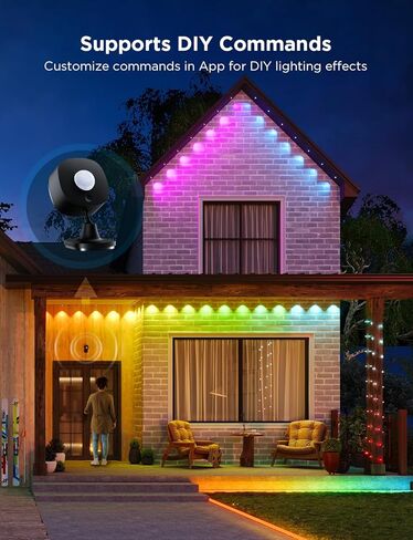 مستشعر حركة Govee خارجي، مستشعر حركة لأضواء Govee WiFi، يدعم تأثيرات الإضاءة DIY، التحكم بالبلوتوث عبر التطبيق، يعمل بالبطارية، تركيب لاسلكي، مؤقت، وحساسية قابلة للتعديل in Kuwait