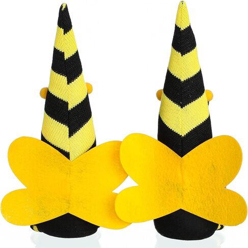 Funoasis Bumble Bee Gnomes، السيد والسيدة الربيع والصيف منزل النحل ديكور مصنوع يدويًا من القطيفة لتزيين نحل العسل للمنزل السويدي الجميل Tomte الحلي in Kuwait