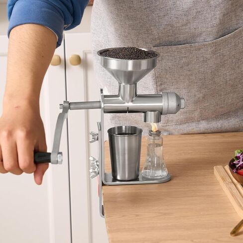 VEVOR Manual Oil Press Machine, Stainless Steel Oil Extractor Machine, Detachable Oil Presser for Effortless Cleaning, Household Oil Expeller for Pressing Peanuts, Sesame Seeds, Rapeseed, Tea Seeds in Kuwait
