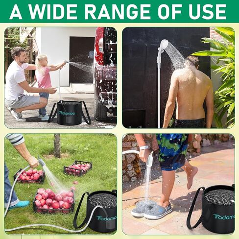 Portable Camping Shower,Portable Shower Heads & Camping Shower Pump with 5-Gallon Collapsible Water Bag for Camp Shower,USB Rechargeable Portable Shower for Outdoor Shower,Beach Trip,Camping in Saudi Arabia