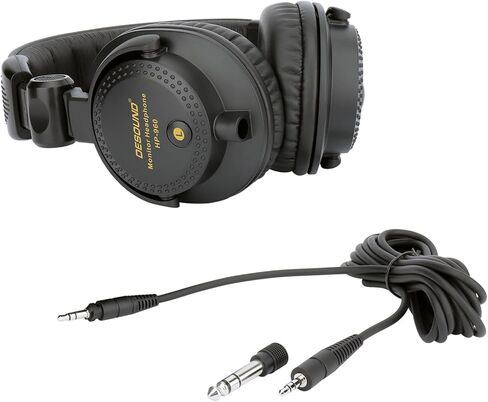 سماعات رأس Studio Monitor وسماعات رأس ستيريو DJ مع مشغلات نيوديميوم 50 مم ومقبس 3.5 مم إلى 6.35 مم لتسجيل الكمبيوتر والبودكاست ولوحة المفاتيح والجيتار والكمبيوتر المحمول in Kuwait