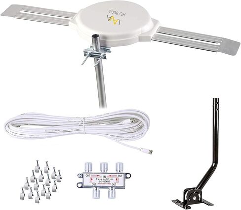 Lava Omnipro HD-8008 Omni-Directional HDTV Antenna 360 Degree - Attic or Roof Mount TV Antenna for Clear Reception, 4K 1080P (HD-8008_FBA) in Kuwait