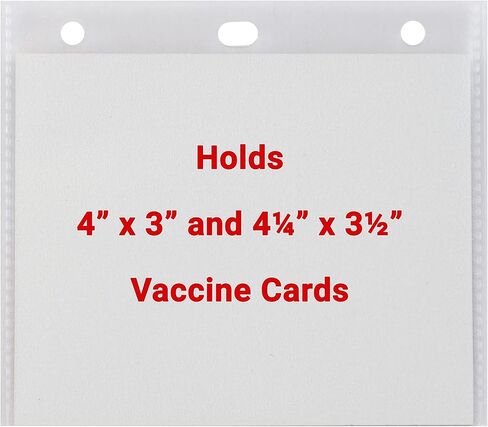 C-Line COVID-19 Vaccine Card Holder, Clear, 4" x 3", 5/PK (19105) in Kuwait