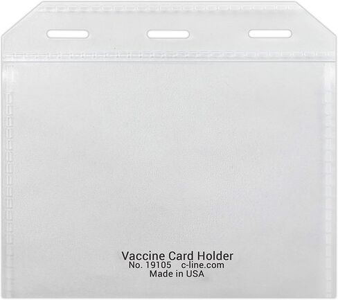 C-Line COVID-19 Vaccine Card Holder, Clear, 4" x 3", 5/PK (19105) in Saudi Arabia