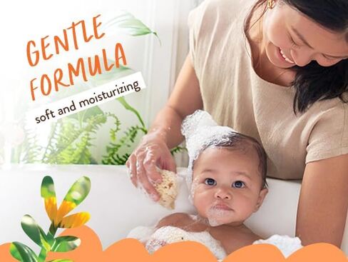 Babo Botanicals Sensitive Baby Fragrance-Free 2-in-1 Shampoo & Wash - Shea Butter, Calendula & Aloe Vera - EWG Verified - Cruelty-Free - Vegan - Pediatrician Tested - For Babies & Kids in Kuwait