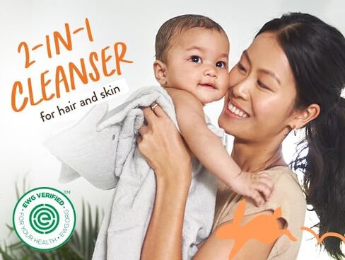 Babo Botanicals Sensitive Baby Fragrance-Free 2-in-1 Shampoo & Wash - Shea Butter, Calendula & Aloe Vera - EWG Verified - Cruelty-Free - Vegan - Pediatrician Tested - For Babies & Kids in Kuwait