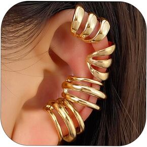 Gold Ear Cuff Earrings For Women Dainty Cubic Zirconia Ear Cuff Non Pierced Ears Clip On Cartilage Earring Fashion Jewelry Set For Women in Kuwait