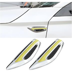 Car Hood Vent Trim, 2PCS Vehicle Air Flow Intake Hood Scoop Spolier Hole Vent Stickers, Automotive Exterior Decorative Trim Cover Accessories, Universal for SUV RV Truck (Blue) in Kuwait