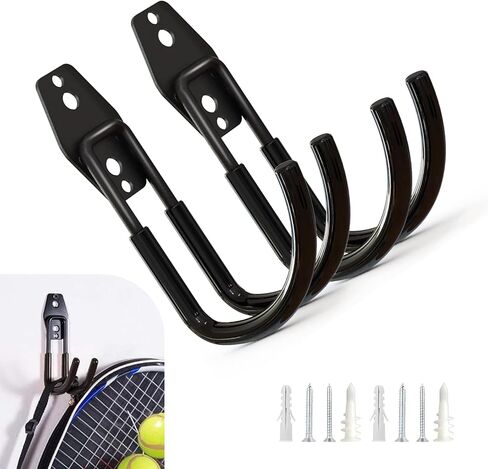 Downhill 2 PCS EV Charger Holder, EV Charger Charger Holder Wall Bending Hooks, Charging Cable Organizer, Steel Heavy J-Hook, Universal Electric Vehicle Charger Hanging Accessories (Black) in Saudi Arabia
