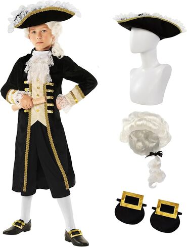 Morph Founding Fathers Costume Kids - Benjamin Franklin Kids Colonial Costume Boys - Colonial Day Costumes Boy in Saudi Arabia