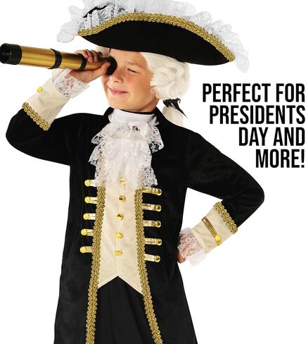 Morph Founding Fathers Costume Kids - Benjamin Franklin Kids Colonial Costume Boys - Colonial Day Costumes Boy in Saudi Arabia