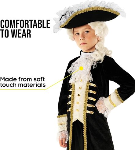 Morph Founding Fathers Costume Kids - Benjamin Franklin Kids Colonial Costume Boys - Colonial Day Costumes Boy in Saudi Arabia