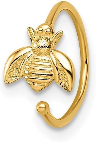 سوار أذن Diamond2Deal من الذهب الأصفر عيار 14 قيراط بامبل بي (طول - 0.25 بوصة، عرض - 0.27 بوصة) in Saudi Arabia