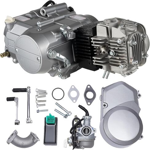 125cc 4 Stroke Engine Motor, Single Cylinder Air Cooling 4-Speed Motorcycle Engine, Kick Start Motor with CDI Ignition System and Manual Clutch for HONDA CRF50 CRF70 XR50 XR70 Z50 in Saudi Arabia