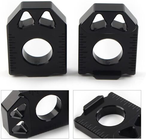 Lirun 2PCS CNC Motorcycle Rear Axle Blocks Chain Adjuster for Suzuki DRZ400SM 2004 2005 2006 2007 2008 2009 2010-2015, Black in Saudi Arabia