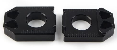 Lirun 2PCS CNC Motorcycle Rear Axle Blocks Chain Adjuster for Suzuki DRZ400SM 2004 2005 2006 2007 2008 2009 2010-2015, Black in Saudi Arabia