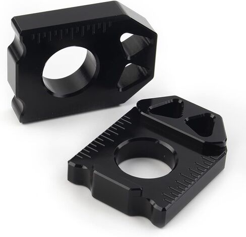 Lirun 2PCS CNC Motorcycle Rear Axle Blocks Chain Adjuster for Suzuki DRZ400SM 2004 2005 2006 2007 2008 2009 2010-2015, Black in Saudi Arabia