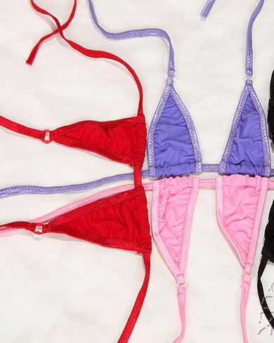 Micro Bikini Extreme Slutty Sheer Transparent Thong Bikini Set for Women Sexy Mini String Tiny Bathing Suit Swimsuits in Saudi Arabia