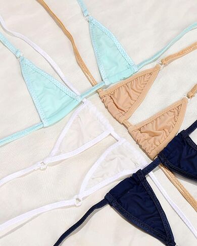 Micro Bikini Extreme Slutty Sheer Transparent Thong Bikini Set for Women Sexy Mini String Tiny Bathing Suit Swimsuits in Saudi Arabia