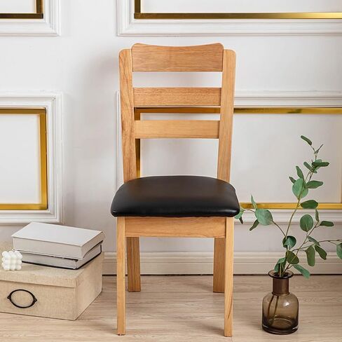 1Pcs Stretch PU Chair Cover Universal Seat Cushion Chair Cover, Chair & Stool Cover-Black in Saudi Arabia