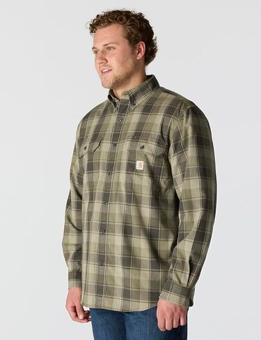 قميص Carhartt رجالي فضفاض متوسط ​​الوزن منقوش بأكمام طويلة من Chambray in Saudi Arabia