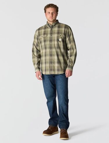 قميص Carhartt رجالي فضفاض متوسط ​​الوزن منقوش بأكمام طويلة من Chambray in Saudi Arabia