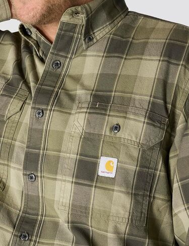 قميص Carhartt رجالي فضفاض متوسط ​​الوزن منقوش بأكمام طويلة من Chambray in Saudi Arabia
