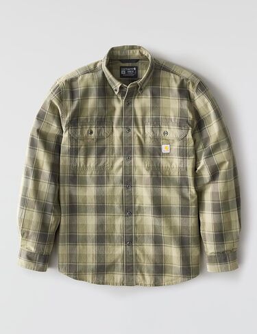قميص Carhartt رجالي فضفاض متوسط ​​الوزن منقوش بأكمام طويلة من Chambray in Saudi Arabia