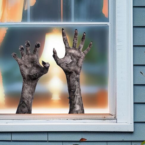 Ghost Hand Window Decal - Matte Static Cling Stickers -Halloween Decor for Glass - Self-Adhesive PVC in Saudi Arabia
