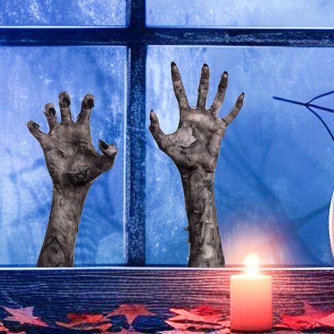 Ghost Hand Window Decal - Matte Static Cling Stickers -Halloween Decor for Glass - Self-Adhesive PVC in Saudi Arabia
