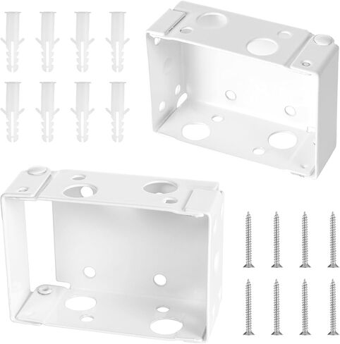 2Pcs Box Mounting Bracket Mini Blind Brackets for 1-1/2" Blinds Window Blinds Headrail Holder Bracket (White) in Kuwait