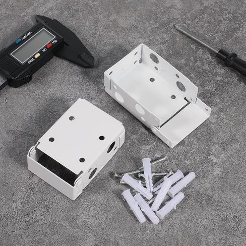 2Pcs Box Mounting Bracket Mini Blind Brackets for 1-1/2" Blinds Window Blinds Headrail Holder Bracket (White) in Kuwait