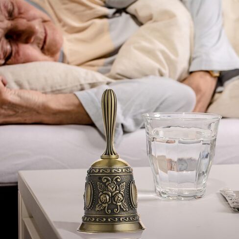 Homelavie جرس نداء يدوي من النحاس الصلب بصوت عالٍ للغاية من أجل الرنين في حفل الزفاف، أجراس يدوية لكبار السن بجانب السرير، جرس الفصول الدراسية للمعلم، جرس العشاء، أجراس التبت، جرس التأمل، هدية للأم طريحة الفراش in Kuwait
