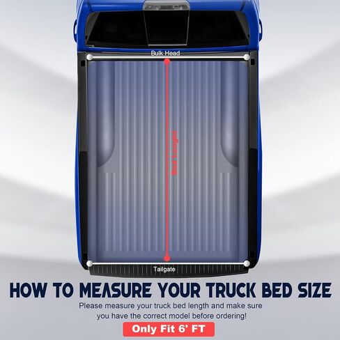 2 Set of - Soft Rollup Tonneau Cover Short Truck Bed Vinyl for Toyota for Tacoma 2016-2022 in Saudi Arabia