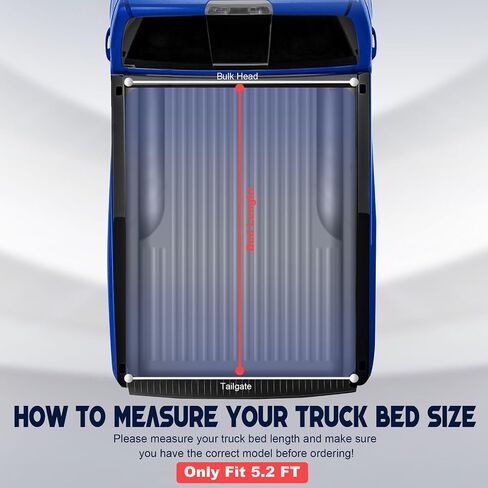 2 Set of - for Chevy for Colorado 2015-2021,for GMC for Canyon 2015-2021 5.2Ft Roll Tonneau Cover Bed Upper Marine Grade Vinyl in Saudi Arabia