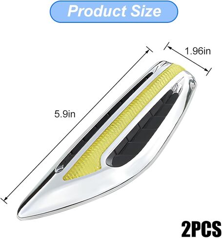 Car Hood Vent Trim, 2PCS Vehicle Air Flow Intake Hood Scoop Spolier Hole Vent Stickers, Automotive Exterior Decorative Trim Cover Accessories, Universal for SUV RV Truck (Blue) in Kuwait