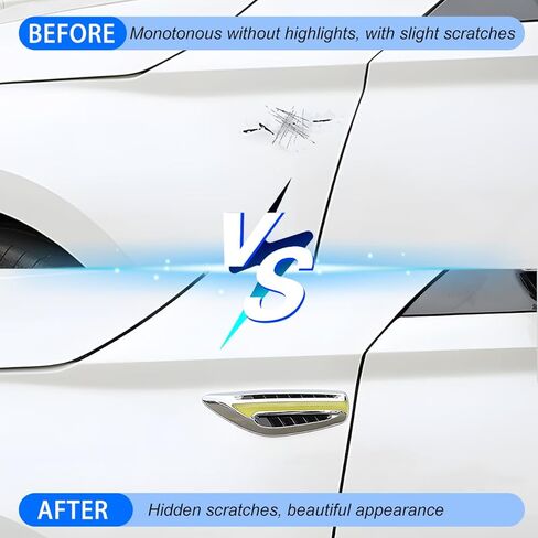 Car Hood Vent Trim, 2PCS Vehicle Air Flow Intake Hood Scoop Spolier Hole Vent Stickers, Automotive Exterior Decorative Trim Cover Accessories, Universal for SUV RV Truck (Blue) in Kuwait