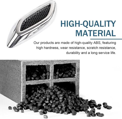 6 PCS Car Fender Trim Decorative, Fashion Exterior Hood Side Door Air Vent Cover, Air Flow Fender Side Intake Vent Decal, Sport Modified Simulated Air Outlet Accessories for Cars (Black) in Saudi Arabia
