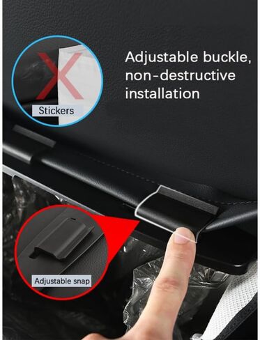 Car Leather Trash Can Auto Back Seat Trash Bag Trash Basket Storage Bag Portable Office Household Trash Bag Car Interior Accessories in Saudi Arabia