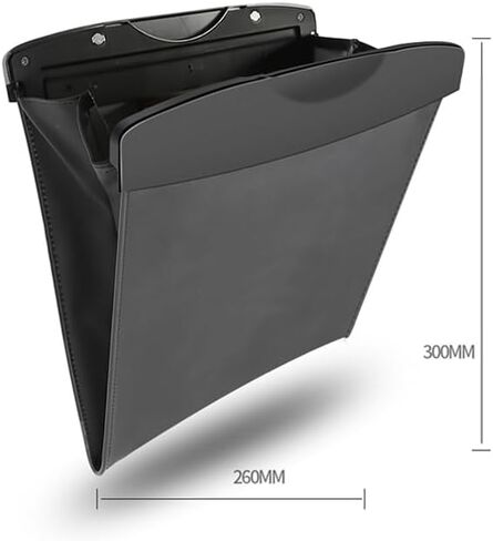 Car Leather Trash Can Auto Back Seat Trash Bag Trash Basket Storage Bag Portable Office Household Trash Bag Car Interior Accessories in Saudi Arabia