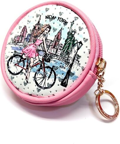 Girls & Women Fashion Cute Classic Elegant New York Souvenir Key Change Holder Pouch Coin Purse (JP330109C) in Saudi Arabia