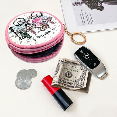 Girls & Women Fashion Cute Classic Elegant New York Souvenir Key Change Holder Pouch Coin Purse (JP330109C) in Saudi Arabia