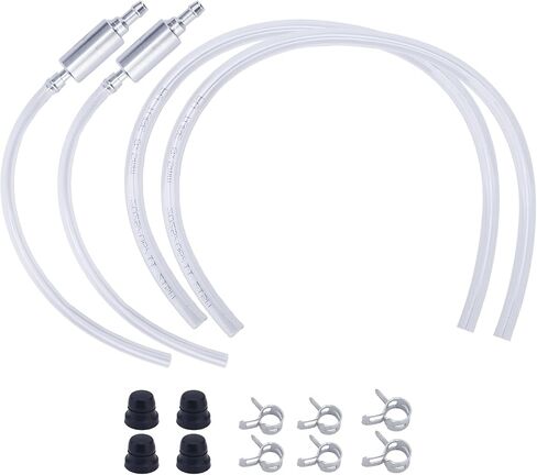 BOXOB 2 Sets Brake Bleed Bleeder Hose, Bleeding Tool Kit One Way Check Valve Tube with Rubber Cap & Clamp Brakes Bleeder Tubing for Car Motorcycle Clutch Modification Maintenance Travel Refueling in Saudi Arabia