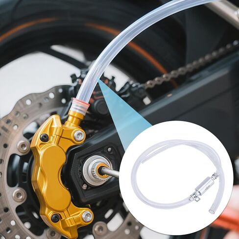BOXOB 2 Sets Brake Bleed Bleeder Hose, Bleeding Tool Kit One Way Check Valve Tube with Rubber Cap & Clamp Brakes Bleeder Tubing for Car Motorcycle Clutch Modification Maintenance Travel Refueling in Saudi Arabia