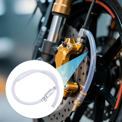 BOXOB 2 Sets Brake Bleed Bleeder Hose, Bleeding Tool Kit One Way Check Valve Tube with Rubber Cap & Clamp Brakes Bleeder Tubing for Car Motorcycle Clutch Modification Maintenance Travel Refueling in Saudi Arabia