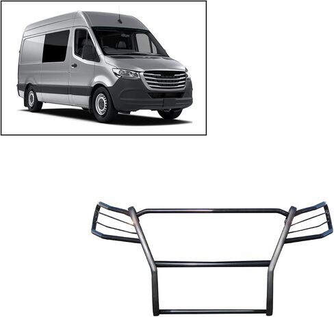 وحدة حماية من الصدمات لفرشاة شبكة الحصان الأسود باللون الأسود متوافقة مع 19-25-Benz Sprinter 1500/2500/3500/3500XD/4500|19-25 Freightliner Sprinter 1500/2500/3500/3500XD/4500-17D503MA in Kuwait
